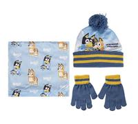 Set invernale 3 pz cappello guanti e scaldacollo Bluey blue heeler, taglia unica