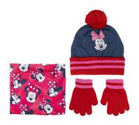 Disney Set con Cappellino Invernale, Guanti e Scaldacollo di Minnie Berretto, Blu, Estándar Unisex Kids