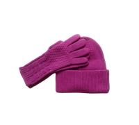 Set invernale da donna Made in Italy Cappello Guanti Lana Cashmere Viscosa...