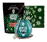 Set invernale di yerba mate Verde Mate con accessori | Verde Mate Green Let's Warm | Calabash, bombilla e accessori | Yerba mate brasiliano | Caffeina naturale | 500g | 0,5kg