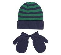 Set invernale per bambini e bambine, con berretto e guanti, 2 pezzi | Antivento, caldo, lavorato a maglia, interno in pile, per ciclismo, scuola, attività all'aperto, regalo per bambini