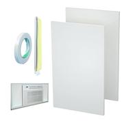 Set isolante per condizionatore d'aria - Protezione antipolvere con blocco termico, Guarnizione flessibile 17x11 pollici Riempimento perimetrale di vuoti, Raccordo universale Architettura di controllo