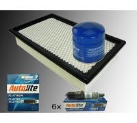 Set Ispezione Aria, Filtro Olio Platino Candele per Chrysler 300m 1999-2004