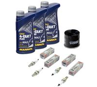 Set Ispezione per Suzuki DL 650 Alimentazione-V 650 2012-2016 Olio 3L Candele