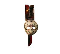 Set jason con maschera e machete - halloween horror