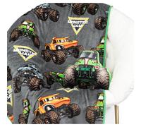Set Jay Franco Monster Jam Grave Digger Nogginz - Coperta da viaggio leggera e cuscino 40 x 50 pollici - Set di biancheria da letto super morbida