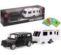 Set Jeep e caravan con elementi metallici