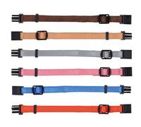 Set junior collari per cuccioli 22-35 cm/10 mm fucsia, grafite, indaco, verde bosco, nocciola, oceano