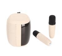Set Karaoke, Altoparlante Audio Surround Bluetooth Portatile con 2 Microfoni per Feste in Casa, Interni Ed Esterni, Mini Set Microfono Portatile con Luce RGB per Adolescenti