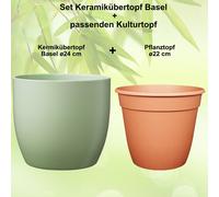 Set - Keramikübertopf Basel +