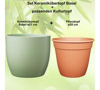 Set - Keramikübertopf Basel +