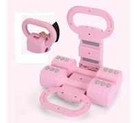Set Kettlebell Regolabile, Pesetti Manubri Palestra per Donne, (2 in 1) Rosa Kettlebell Pesi Regolabili Manubri 1 kg per Donne - Kit Palestra Casa e Allenamento
