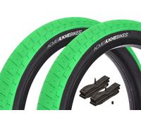 Set KHE ACME 20" 2,40 verde + camere Kenda BMX