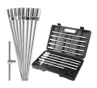 Set kit 11 pz chiavi chiave a T esagonali extra lunghe 9 bussole 8-19mm mod.st
