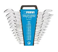 Serie Set Kit Chiavi Fisse Forchetta 6-32 Cromate Lucide FERVI 12 pezzi Art 0201