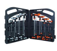 SET KIT 16 PZ CHIAVI CHIAVE A T ESAGONALI e TORX LUNGHE + VALIGETTA CASSETTA