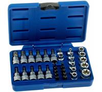 SET KIT 34 PZ CHIAVE A BUSSOLA CASSETTA TORX INTERNA ESTERNA PUNTA CACCIAVITI