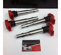 Set Kit 4 Bobine R8 rosse Accensione Motore 2.0 TSI TFSI Volkswagen Passat