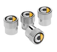 Set Kit 4 X Cappucci Coprivalvole Tappi Valvole Ruote Originali Smart Cromati