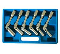 Set Kit 6 Chiavi Bussola Snodate Per Candelette Auto Diesel Lunghe Da 8 A 16 MM