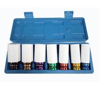 Set kit 7pz bussole chiavi bulloni 1/2" antigraffio per cerchi in lega 17-27mm