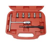 SET KIT ALESATORI PER LA PULIZIA INIETTORE INIETTORI AUTO MOTORE DIESEL 8 PEZZI