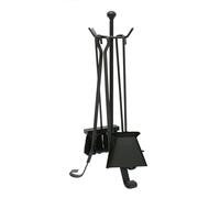 Set Kit Attrezzi Camino Ferro Battuto Terminio Piccolo H 50 4 Pz Stufa A Pellet
