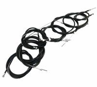 Lambretta Cavo Kit Set Nylon Nero Foderato S3 Li TV SX Gp Modello