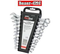 SET kit CHIAVI COMBINATE fisse e stella 11 PEZZI acciaio cromo chiave fissa