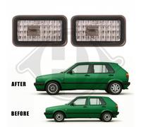 SET KIT Coppia Frecce indicatori Laterali TUNING GOLF I GOLF II (1974-1995) NERE