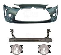 Set Kit Paraurti Anteriore Primer+Supporto+Nebbia per Citroen DS3 Anno Fab.