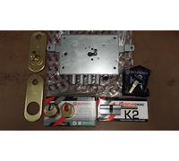 SET KIT SERRATURA AMBIDESTRA PORTA BLINDATA CILINDRO EUROPEO 4 PERNI ATRA-DIERRE