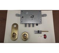 SET KIT SERRATURA PORTA BLINDATA FIAM ISEO CILINDRO EUROPEO 3 PERNI MOTTURA