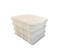 Set kit trio tris tripala portaimpasto pizza pane pasta Cassetta componibile sovrapponibile cassette frigo impasto lievitazione con coperchio bacinella contenitore 30x40 h10 cm per alimenti