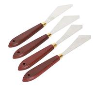 SET KNIFIPAING Acciaio STAPOLL 4 Pcs Colorare a Forma di Acciaio a Forma di Olio di Pittura Art Spa per Miscelazione Acrilica Raschietto Acrilico Ed Esperienza di Longevity Featu Maneggia l'Acciaio