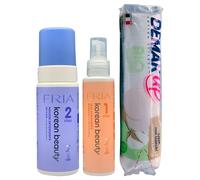 SET Korean Beauty, Adatto a Tutti i Tipi Di Pelle: Mousse Detergente Con Acido Ialuronico 150ml + Olio Struccante Nutriente Con Olio Di Mandorle 90ml + Confezione Da 85 Dischetti Levatrucco Bio