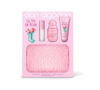 Set La Vie in Rose Don Cotone Donna Mini Include la fragranza La Vie en Rose 30 ml, illuminante, crema per le mani profumata e un affascinante beauty case di pellegrina.