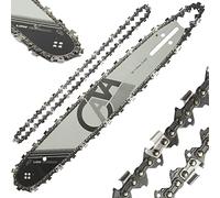 Set Lama Barra Guida 2 Catene 38 cm 15" per Motosega Passo Catena 0,325" 64 Maglie Larghezza Catena 1,5 mm