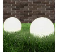 Set Lampade a LED Sferiche 2 pz 30 cm in PMMA