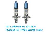 SET LAMPADE H1 12V 55W PLASMA ICE HYPER WHITE L3832