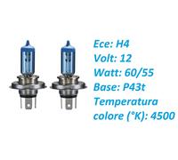 SET LAMPADE H4 12V 60/55W = 64193CBN PLASMA ICE HYPER WHITE P43t AUTO/MOTO