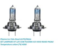SET LAMPADE H7 12V 55W PLASMA ICE VISIO ROAD PX26d Temperatura colore (°K) 4000