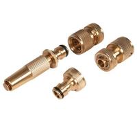 Set lancia per irrigazione in ottone con accessori 4 pezzi