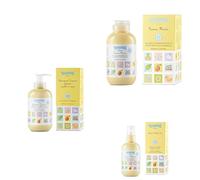 Set Lavaggio Bambino - Detergente Neonato e Bambini per Corpo e Capelli, Crema Idratante e Cambio Pannolino, Acqua Profumata Spray