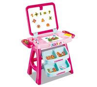 Set Lavagna Con Piano Disegno e Cavalletto Fuxia Con Accessori Numeri e Lettere