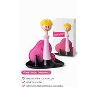 Set lavapiatti 3 in 1 modello "Dolls" di Vigar -spazzola,porta anelli e spugna.