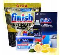 Set lavastoviglie Finish 90 Tabs Ultimate + sale + brillantante + detergente