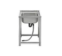 Set lavello da cucina for ristorante commerciale a vasca singola in acciaio inossidabile da appoggio, ripiano for lavello da cucina for la preparazione e l'utilità(A,38x32x75cm)