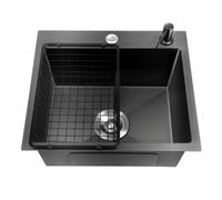 Set Lavello Da Cucina Resistente Agli Odori, Dimensioni Interne Del Lavabo 41x30,5 Cm Con Dispenser Di Sapone For Prevenire Il In Acciaio Inossidabile Facile Da Pulire