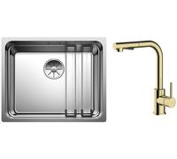 Set lavello in acciaio Blanco Etagon 500-U 521841, rubinetto da cucina Oltens Myvat 35205800